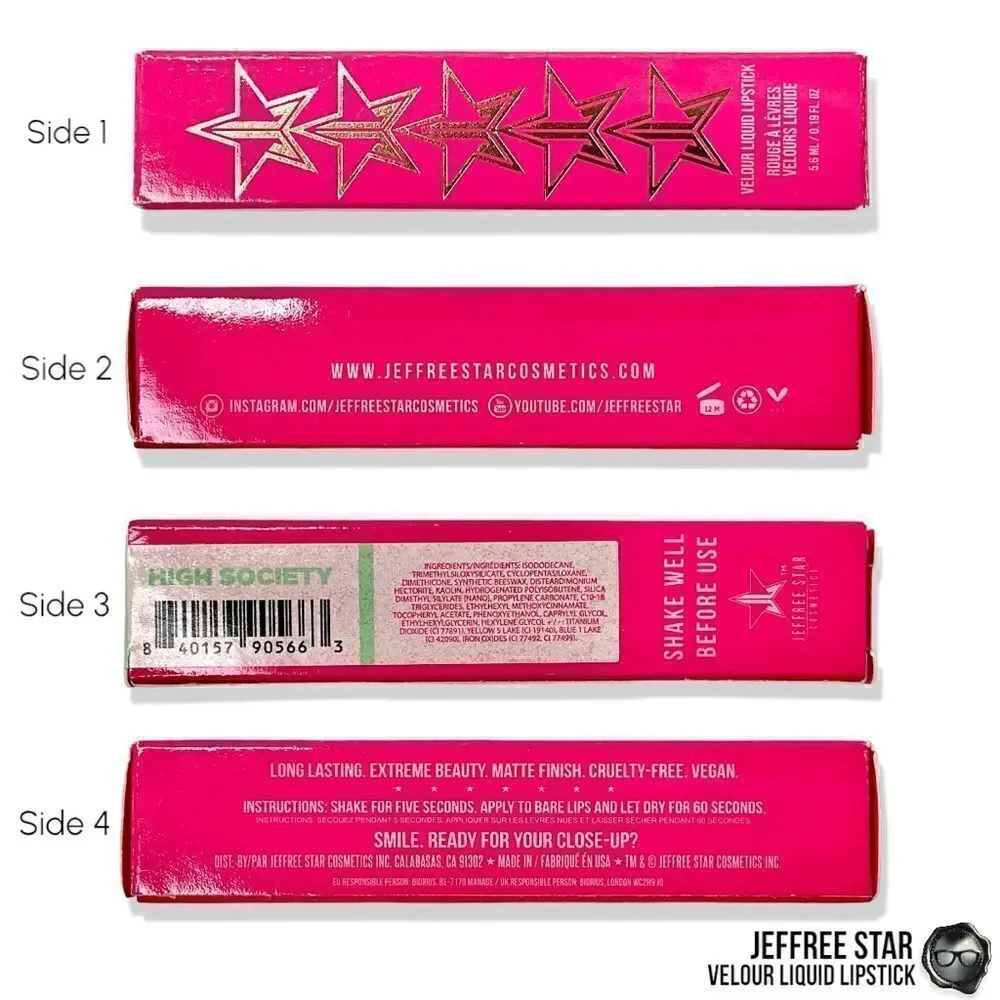 JEFFREE STAR VELOUR LIQUID LIPSTICK IN HIGH SOCIETY  PASTEL MINT GREEN LIPCOLOR